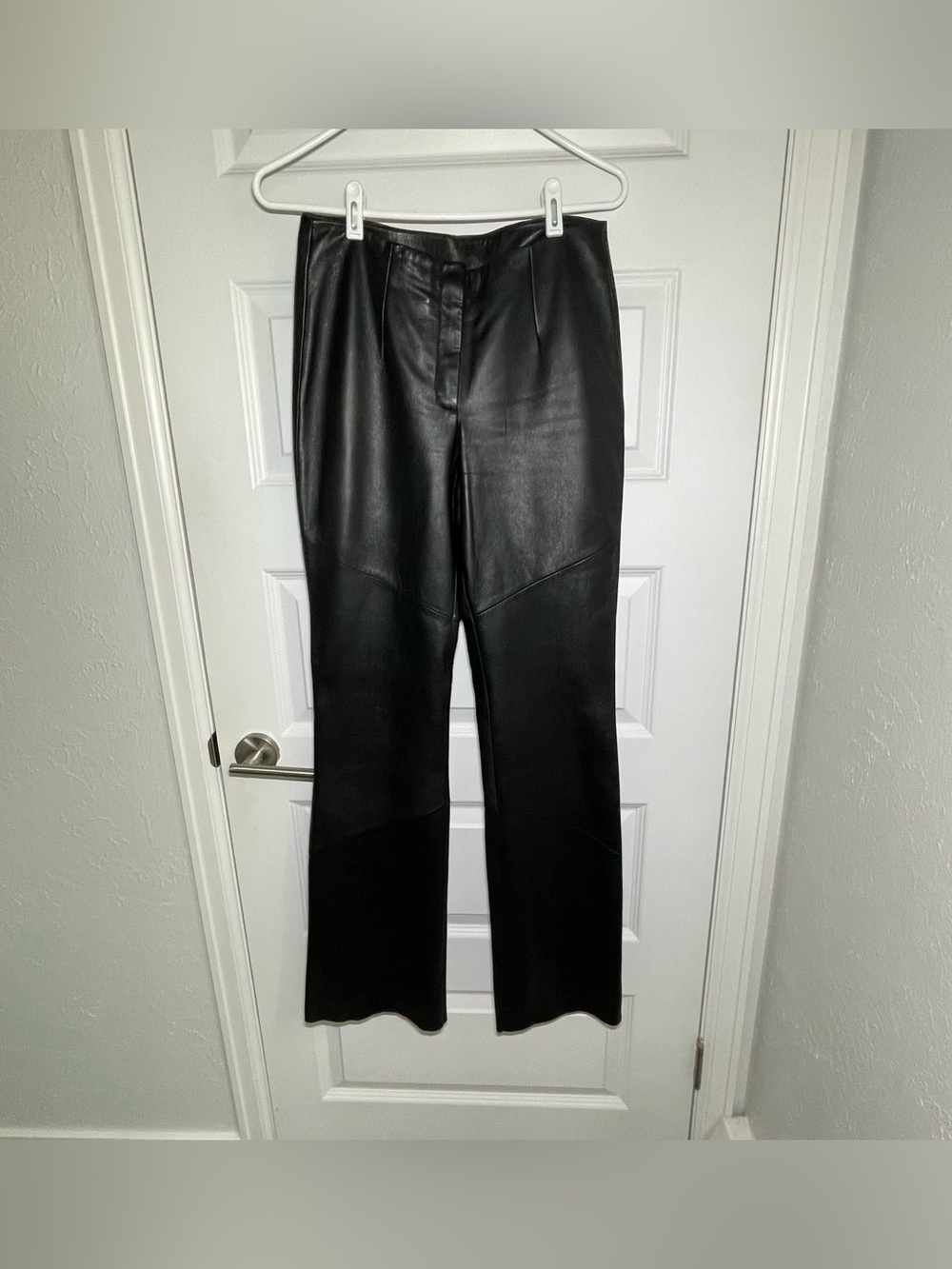 Y2K Vintage Womens Sz 4 Wilsons Leather Pelle Studio Black Bootcut Pants Flare